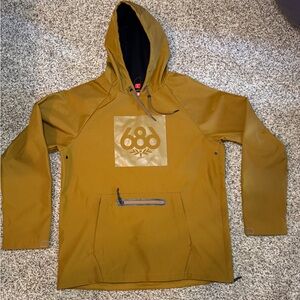 686 Waterproof Pullover Anorak Snowboard Jacket Hoodie
